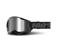 100% Crossbrille Strata Gen. 2 – mit silbernem Spiegelglas – Schwarz – Einheitsgröße