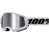 Crossbrille 100% Strata 2 weiß silber verspiegelt