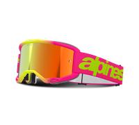 Crossbrille Alpinestars Vision 5 Wordmark Pink/Fluo Gelb Pink,Fluo Gelb