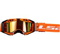 LS2 Motocross-Helm-Brille mit Pinlock, Aura-Pro-Brille, Schwarz/Orange, mit Iridium-Visier