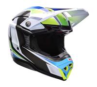 Bell MOTO-10 Motocross Helm SPHERICAL GRID weiss blau XL