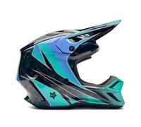 FOX V3 RS CANVAS MX-Helm blau-grün-schwarz XL