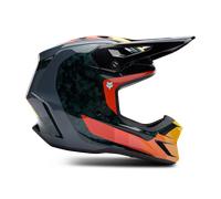 FOX V3 RS Grid MIPS Motocross Helm, schwarz-orange, Größe M für Männer