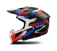 LS2 Crosshelm MX703 X-Force Phantom Blau/Weiß/Rot Größe M