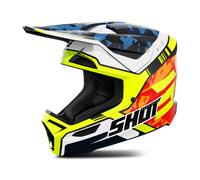 Shot Furious Flash Mips Motocross Helm, blau-gelb, Größe L für Männer