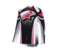 Alpinestars Techstar Nomur Motocross Jersey, schwarz-weiss-rot, Größe L für Männer