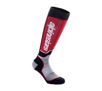 Crossstrümpfe Alpinestars Plus Socks Fluo Schwarz/Grau/RotS Schwarz,Grau,Rot