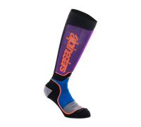 Crossstrümpfe Alpinestars Plus Socks Fluo Schwarz/Königsblau/LilaS Schwarz,Königsblau,Lila