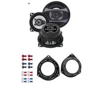 Crunch Auto Lautsprecher Boxen GTi42 300 Watt 10 cm 2 Wege Koax passend für FIAT Bravo II ab 2007 Seitenverkleidung Fond