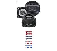 Crunch Auto Lautsprecher Boxen GTi42 300 Watt 10 cm 2 Wege Koax passend für VW T4 1990-1995 Armaturenbrett vorne