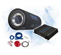 CRUNCH Basspaket - GPX-500.2 Endstufe + GTS-200 Bassröhre+Kabelset-400W
