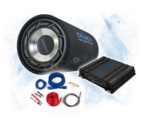 CRUNCH Basspaket - GPX-500.2 Endstufe + GTS-250 Bassröhre+Kabelset-500W
