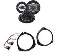 Crunch GTI-62 2-Wege Koax Lautsprecher Einbauset für Opel Astra H Corsa D vorne