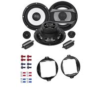 Crunch GTi6.2E Auto Lautsprecher mit Einbauset kompatibel mit Audi A3 (8L) 3-Türer 1996-2003 Seitenverkleidung Fond 400 Watt 165mm 2 Wege Kompo