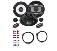 Crunch GTi6.2E Auto Lautsprecher mit Einbauset passend für Opel Astra G 1998-2005 Türen vorne 400 Watt 165mm 2 Wege Kompo