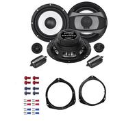Crunch GTi6.2E Auto Lautsprecher mit Einbauset passend für Opel Corsa D ab 2006 Türen vorne 400 Watt 165mm 2 Wege Kompo