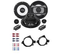 Crunch GTi6.2E Auto Lautsprecher mit Einbauset passend für Peugeot 207 ab 2006 Türen hinten 400 Watt 165mm 2 Wege Kompo