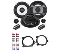 Crunch GTi6.2E Auto Lautsprecher mit Einbauset passend für Peugeot 207 ab 2006 Türen vorne 400 Watt 165mm 2 Wege Kompo