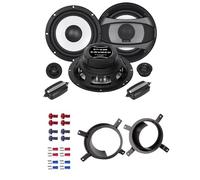 Crunch GTi6.2E Auto Lautsprecher mit Einbauset passend für Volvo S60 I 2001-2009 Türen vorne 400 Watt 165mm 2 Wege Kompo