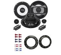 Crunch GTi6.2E Auto Lautsprecher mit Einbauset passend für VW Volkswagen Caddy ab 2003 Türen vorne 400 Watt 165mm 2 Wege Kompo
