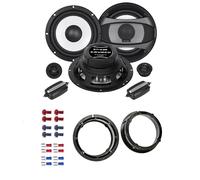 Crunch GTi6.2E Auto Lautsprecher mit Einbauset passend für VW Volkswagen Passat Variant (3B/3BG) 1997-2005 Türen vorne/hinten 400 Watt 165mm 2 Wege Kompo