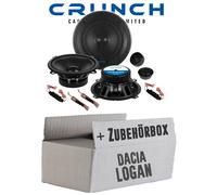 Crunch Lautsprecher für Dacia Logan + MCV Front Heck Tür 13cm Auto PKW Einbauset
