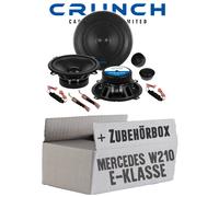 Crunch Lautsprecher für Mercedes E-Klasse W210 Heck 13cm 2-Wege System Einbauset