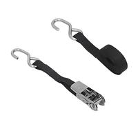 Cryfokt Anhänger-Ratschengurte, Robuste, Schwarze, Rostbeständige Spanngurte für Motorradanhänger, LKW, 25 Mm/1 Zoll, Robuste Gurte mit 800 Kg Sicherheitszugkraft, Einfach zu Verwendende Gurte für