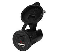 Cryfokt Motorrad USB Ladegerät Buchse mit LED Schalter, 12V 24V, für
