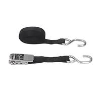 Cryfokt Schwarze Spanngurte mit Ratsche, Präzise Genäht, 800 Kg, Rostbeständige Gurte für Motorradanhänger, 25 Mm Ratschen-Spanngurte mit Ausgezeichneter Reißfestigkeit, Klassisch Zum Bündeln von