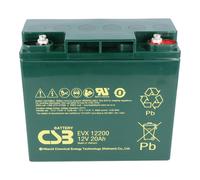 CSB-EVX12200 12 Volt AGM Bleiakku 20Ah, 181x76,2x167mm, zyklenfest, M5 Innengewinde