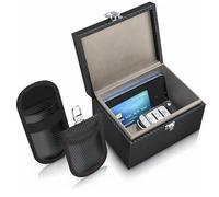 CSL - Keyless Go Schutz Box - NFC RFID Faraday Box, Abschirmung Blocking Autoschlüssel, inkl. 2X Schlüsselstaschen Hüllen - Safe Box gegen Cyber Kriminalität und Hackerangriffen