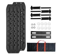 CStern 2 Stücke Sandbleche Sandboard SandbretterTraktionshilfe Anfahrhilfe Recovery Board Offroad Tracks Schwarz Geeignet für Außeneinsatz bei Schnee,Sand, Schlamm für Geländewagen Wohnmobil PKW LKW