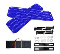 CStern 2 Stücke Sandbleche Traktionshilfe Anfahrhilfe Recovery Board Offroad Tracks Blau Geeignet für den Außeneinsatz bei Schnee, Sand, Schlamm für Geländewagen Wohnmobil PKW LKW