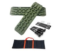 CStern 2 Stücke Sandbleche Traktionshilfe Anfahrhilfe Recovery Board Offroad Tracks Grün Geeignet für den Außeneinsatz bei Schnee, Sand, Schlamm für Geländewagen Wohnmobil PKW LKW