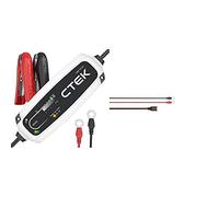 CTEK CT5 Time to Go - Vollautomatisches Batterieladegerät mit Coutdown-Display (Grundladung, Erhaltungsladung) 12V, 5 Amp - EU Stecker & Comfort Connect Direct Connect Adapter, 40cm Kabellänge