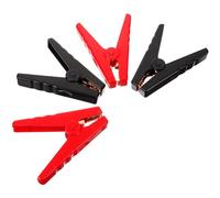 CTIRCHIU 4 Stück Starthilfekabel Klemmen aus Kupfer Gerillte Krokodilklemmen mit Kunststoffgriff für Autobatterie und Notstromversorgung Selbstgemacht und Kfz Einsatz