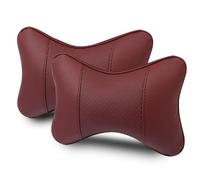 CUBRXEBAT Für Alfa Romeo Mito 2008-2018 Nackenkissen Auto 2er Set, Ergonomische Kopfstütze Auto aus Memory Schaum, Atmungsaktive Nackenstütze Leder für Fahrersitz,A