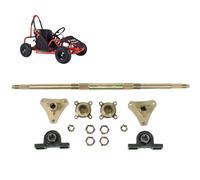 Culnflun 24-Zoll Go-Kart-Hinterachssatz, Hinterachswellen-Kit Anti-Schlag-Naben aus Metall, ATV-Hinterachs-Montagesa, Bremskettenscheiben-Bremssattel-Nabensatz für 50-150-CC-ATVs Quads Drift-Trikes
