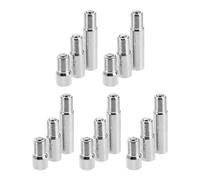 CVUTOVO 15 Stück Lkw Reifenventilverlängerung aus Kupfer Verchromt mit 19mm 27mm und 39mm Länge für Auto und Lkw Reifenventile Langlebig für Werkstatt und Persönliche Garage