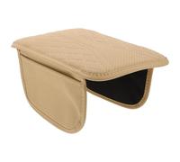CVUTOVO Auto Armlehnenkissen Mittelkonsole Erhöhung Memory Foam Komfort Überzug für Fahrzeug Armlehnen Kasten Zubehör Beige Autositz Auflage