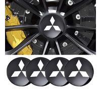 CWMLB 4 Stück Radnabenkappen für Mitsubishi Space Star 2019-2023 2024 56MM,Nabennabenkappen Felgendeckel Aufkleber Auto Radmittenabdeckungs Abzeichenaufkleber Radnabenabdeckung,White