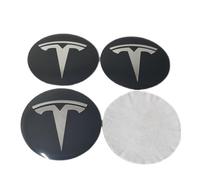 CWMMS 4 Stück Auto-Radnaben-Mittelkappen-Abdeckungsaufkleber für Tesla Model S Model X Model 3 Model Y 56MM, Auto-Mittelabdeckungsaufkleber Reifenfelge Wasserdicht Staubdicht Dekorationszubehör,C