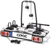 CXWXC Fahrradträger für Anhängerkupplung 2 Fahrräder e-Bike 60kg,Auto Fahrradträger Anhängerkupplung mit Rücklicht und Kennzeichenhalter, Abschließbar,Kupplungsträger für Ebike