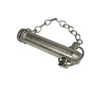 cyclingcolors Achse für Anhängerkupplung mit Kette und Stift, Durchmesser 25 mm x Länge 103 mm, obere Stange für Anhänger, Traktor, LKW, Landmaschine, Stange, Spindel