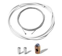 cyclingcolors Universal reparaturset gaszug bowdenzug innenzug mit Kabel schraubnippel für mofas moped mokick, weiß