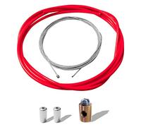cyclingcolors Universal reparaturset gaszug bowdenzug innenzug mit Kabel schraubnippel für mofas moped mokick, rot
