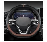 D-förmige Auto-Lenkradabdeckung Für VW Für Sharan Für Passat Für Caddy Für Touran Für Tiguan Für Teramont Für Atlas Für T-ROC Für T-Cross Lenkradbezug Auto Lenkrad Bezug Lenkradbezug Leder (Farbe : C