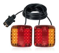 D-TECH Magnetische Rückleuchten Anhänger Led 12v Set, Anhänger Beleuchtung Rückleuchten Mit Stecker 7 Polig Magnet 7,5M Kabel