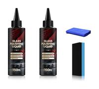 D1 Glass Polishing Liquid, 150ml Glasautos Politur Flüssigkeit, Auto Glass Scratch Care Polishing Fluid, Glaspoliermittel Car Glasses Oil Film Remover, Glaspolitur Gegen Kratzer(2pcs)
